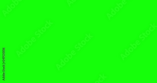 Commercial Jet Plane takes off. Landing gear down 3D render Green background