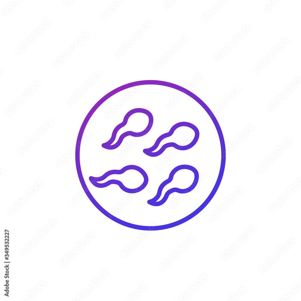 insemination line icon on white insemination line icon on white