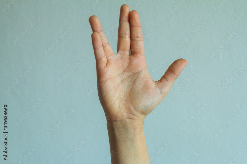 Little boy hand palm or showing five fingers Little boy hand palm or showing five fingers