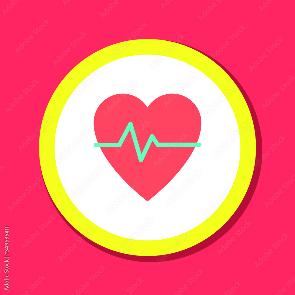 heart and heartbeat symbol heart and heartbeat symbol