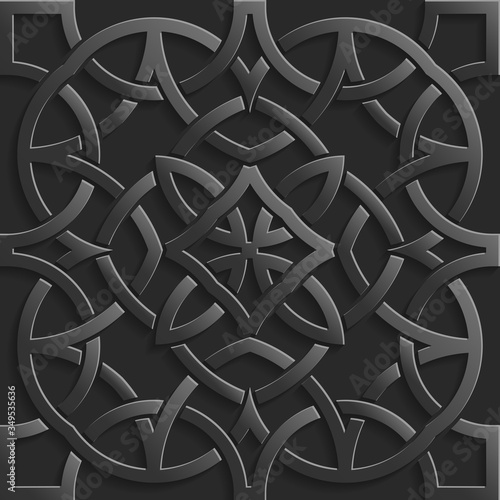 Background with seamless pattern in islamic style