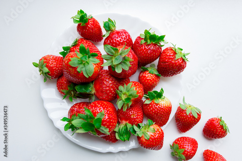 strawberries on a plate