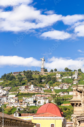 Sculpture of the Virgin in Panecillo Quito Ecuador South America photo