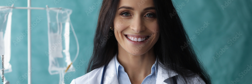 Female with stethoscope on neck Female with stethoscope on neck