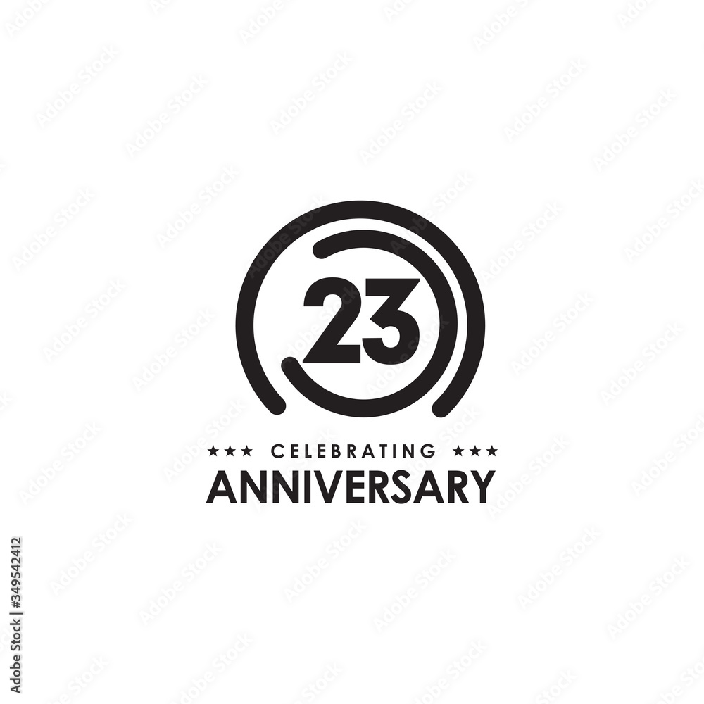 23rd anniversary logo design template 23rd anniversary logo design template