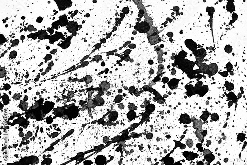 Wallpaper Mural Background splash black on paper. Creative abstract art from ink and watercolor. Torontodigital.ca