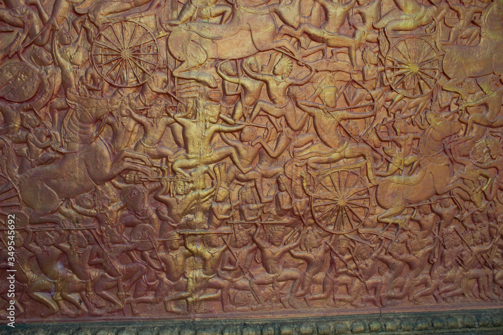 Asiatische Kunst Wand Malerei Gold Temple