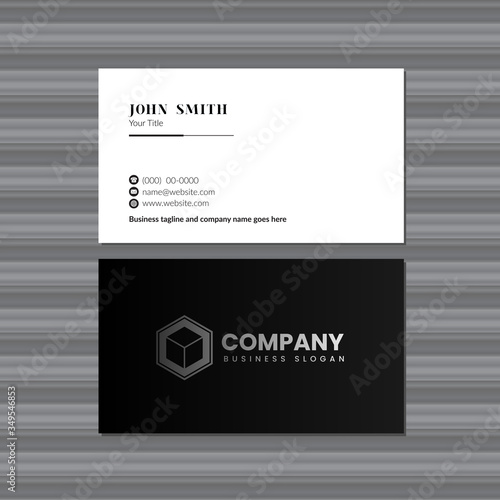 Minimal Black Business Card Design