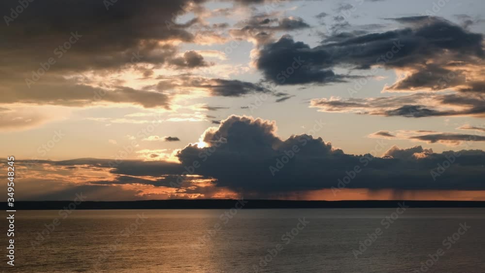 Amazing sunrise over the tropical beach. Yellow sun over sea. Amazing sunrise over the tropical beach. Yellow sun over sea.