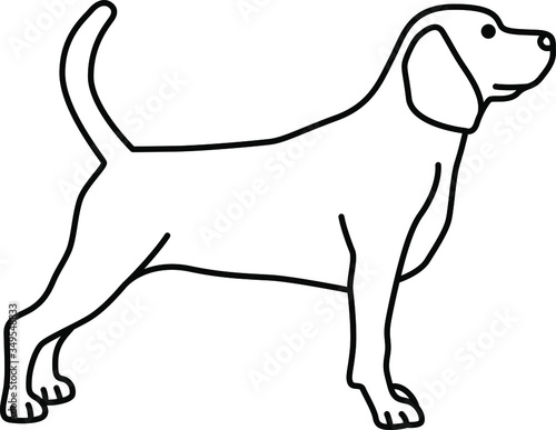 An icon illustration of a Beagle
