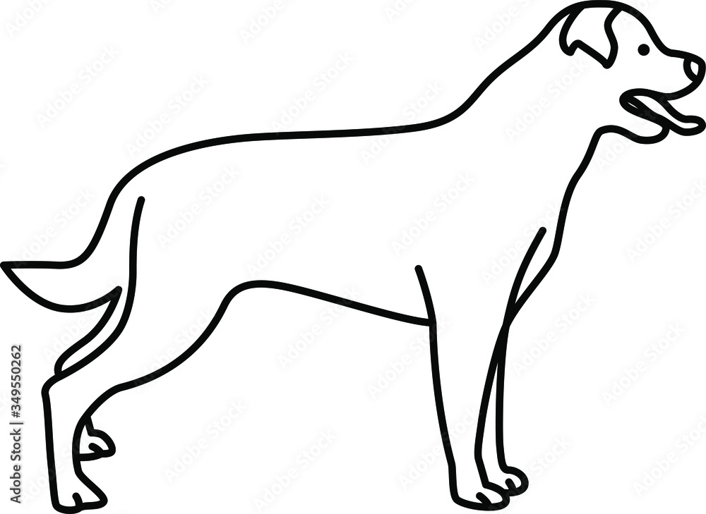 An icon illustration of a Rottweiler An icon illustration of a Rottweiler