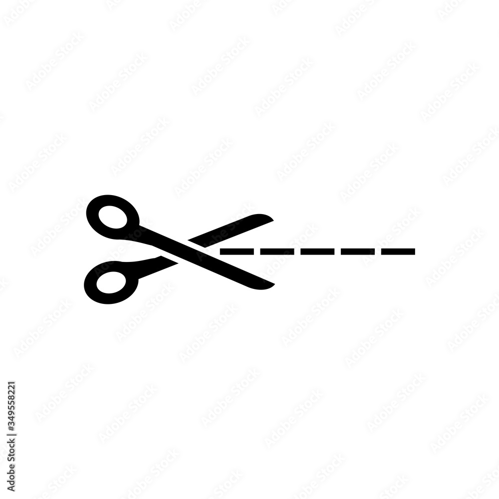 Cut in here symbol, vector design illustration. Scissor and line in simple flat design. Can be edited Cut in here symbol, vector design illustration. Scissor and line in simple flat design. Can be edited