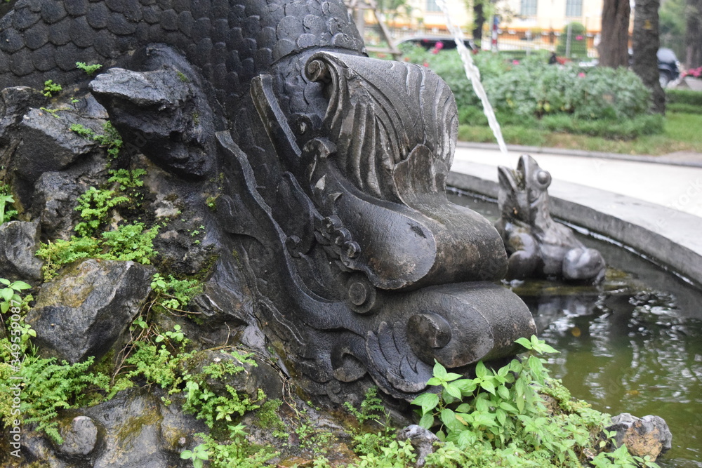 The pattern of the fountain in Vietnam. The pattern of the fountain in Vietnam.