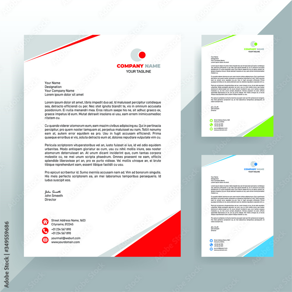 Abstract Letterhead Design Modern Business Letterhead Design Template - vector Abstract Letterhead Design Modern Business Letterhead Design Template - vector