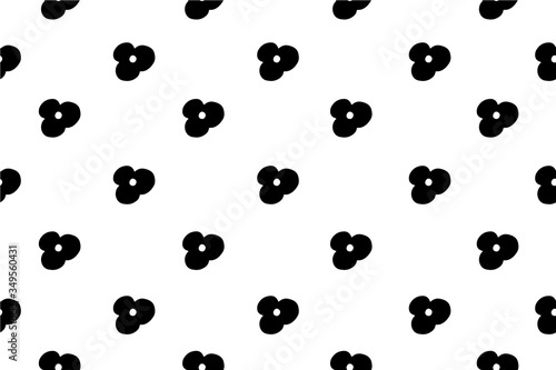 Black and white abstract seamless pattern. Vector simple background