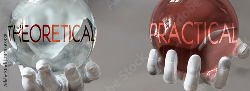 Fotografie practical and theoretical in a balanced life - pictured as words practical,theor