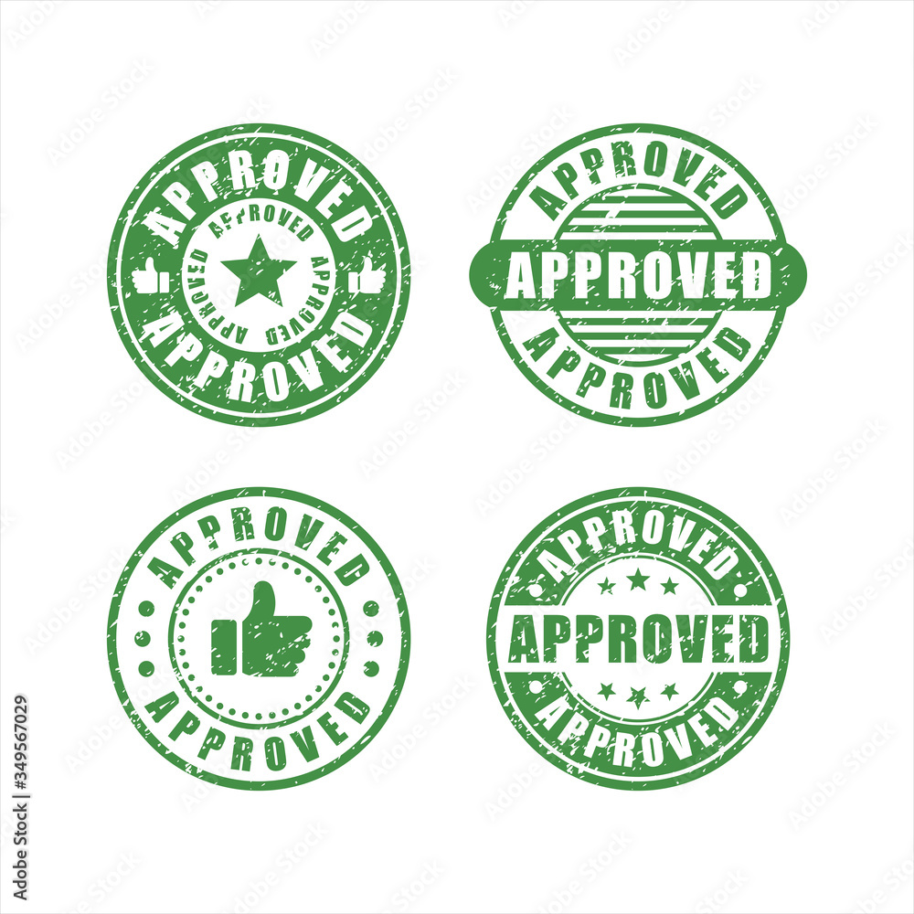Approved vector design stamps collection