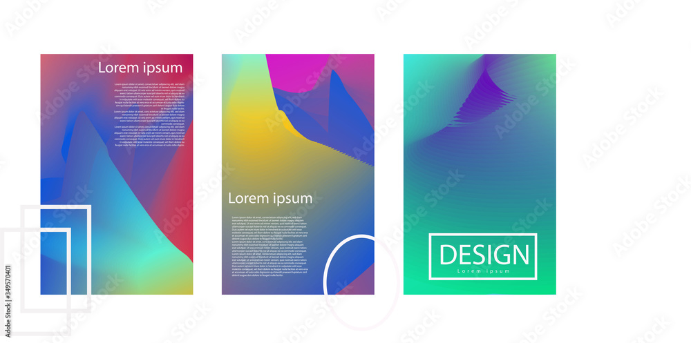 set colorful abstract background design for social media poster