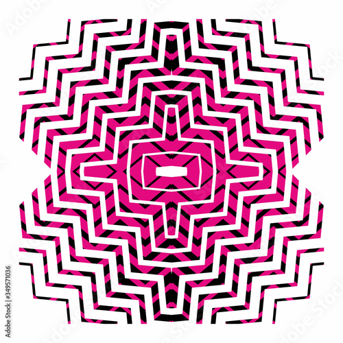 Fashion zigzag pattern, seamless vector background. Futuristic vibrant design. Geometric tile in op art. technologic design. Memphis style.Vector