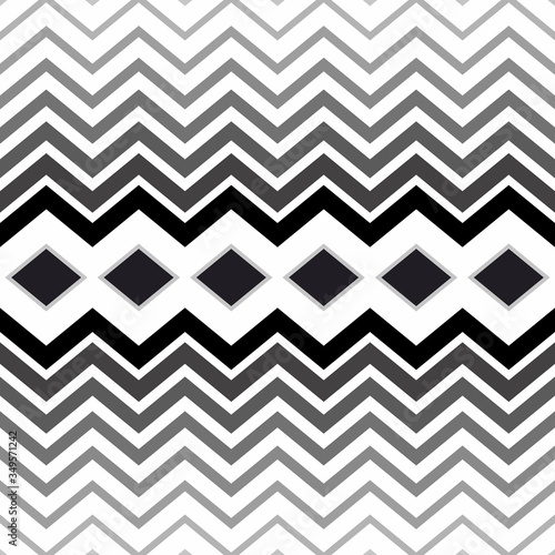 Fashion zigzag pattern, seamless vector background. Futuristic vibrant design. Geometric tile in op art. technologic design. Memphis style.Vector