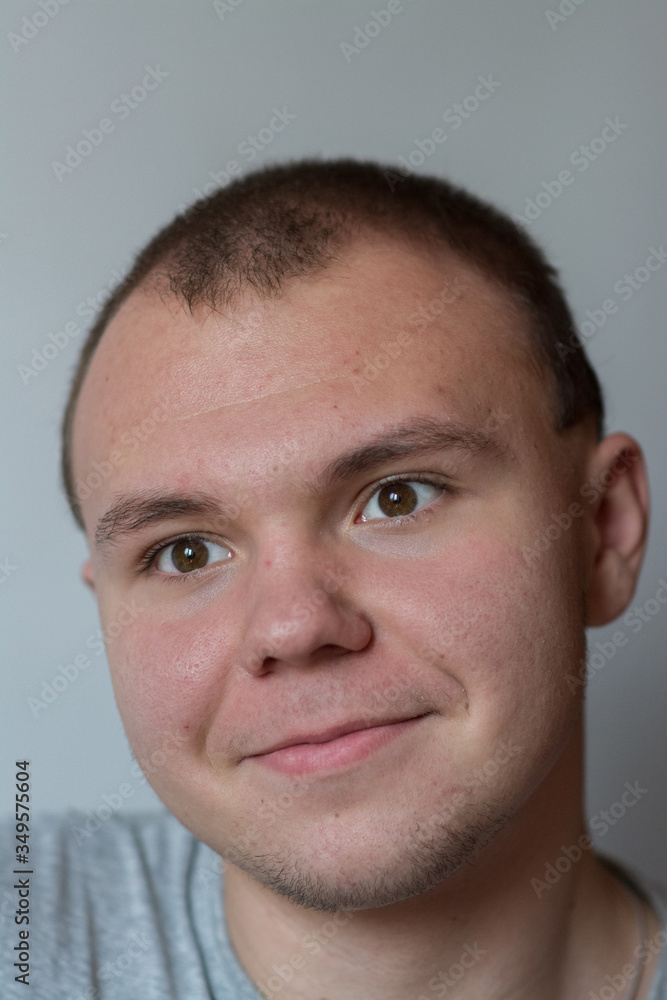 Emotions. The teenager expresses disbelief, doubt on his face. Emotions. The teenager expresses disbelief, doubt on his face.