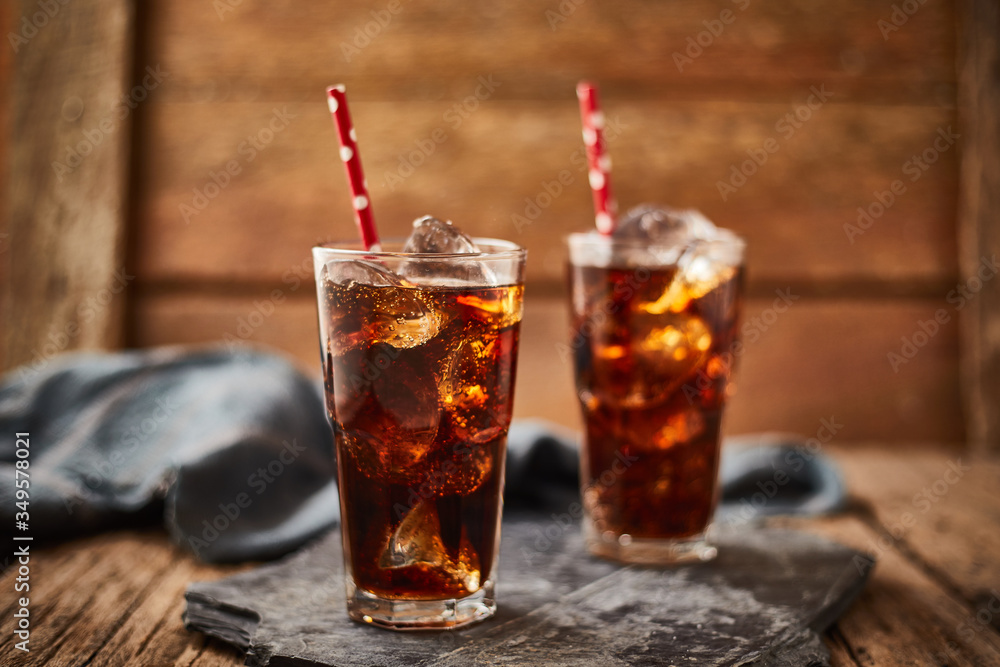 Close up glass of refreshing cola. Close up glass of refreshing cola.