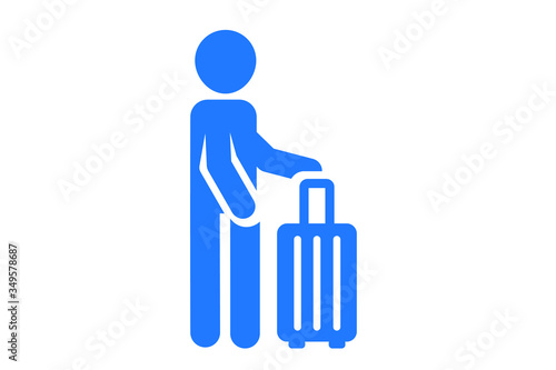 travel man icon vector 