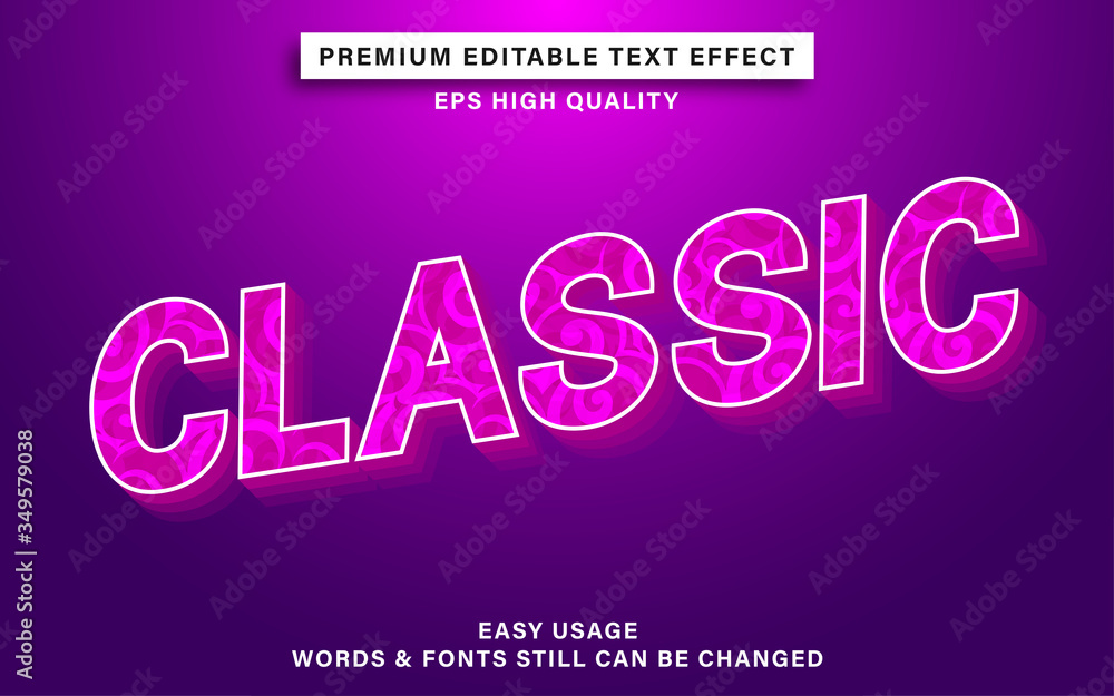 classic text effect classic text effect