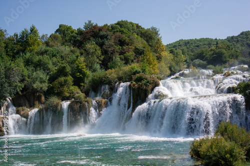 Main waterfall in Krka National Park  Croatia  Europe