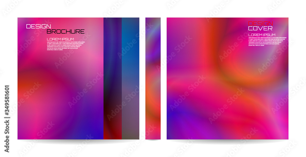 Brochure template with futuristic wavy shapes. Magazine, poster, book, presentation, advertising. Abstract vector background. Template with futuristic design. Cover design your text Brochure template with futuristic wavy shapes. Magazine, poster, book, presentation, advertising. Abstract vector background. Template with futuristic design. Cover design your text