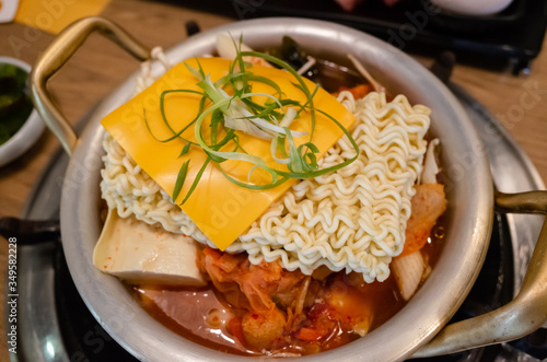 Budae Jjigae in the restaurant photo