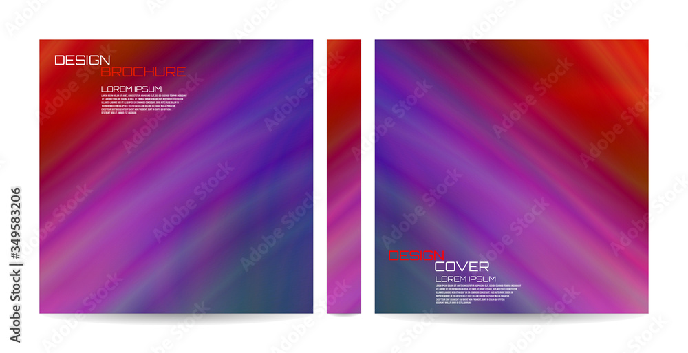 Obraz premium Brochure template with futuristic wavy shapes. Magazine, poster, book, presentation, advertising. Abstract vector background. Template with futuristic design. Cover design your text