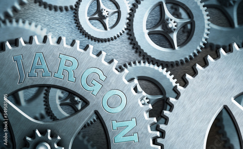 Text sign showing Jargon. Business photo text special words or expressions that are used by a particular profession