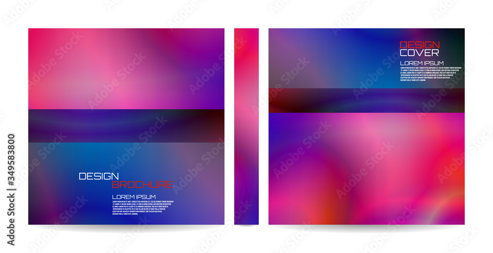 Brochure template with futuristic wavy shapes. Magazine, poster, book, presentation, advertising. Abstract vector background. Template with futuristic design. Cover design your text Brochure template with futuristic wavy shapes. Magazine, poster, book, presentation, advertising. Abstract vector background. Template with futuristic design. Cover design your text