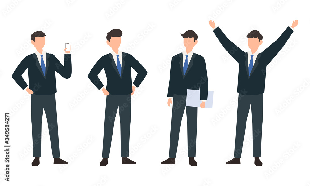 Flat vector illsutartion businessman Flat vector illsutartion businessman