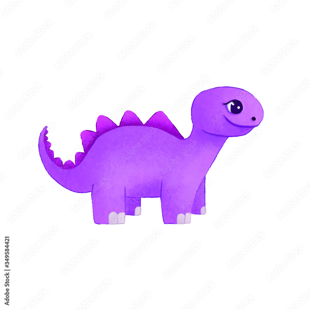 Cute dinosaur. Vector illustration for children.