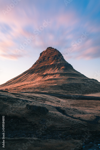Kirkjufell is one of the most scenic and photographed mountains in Iceland all year around. Beautiful Icelandic landscape of Scandinavia