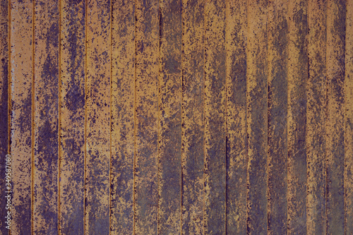 Orange wooden texture background, Peeling paint.