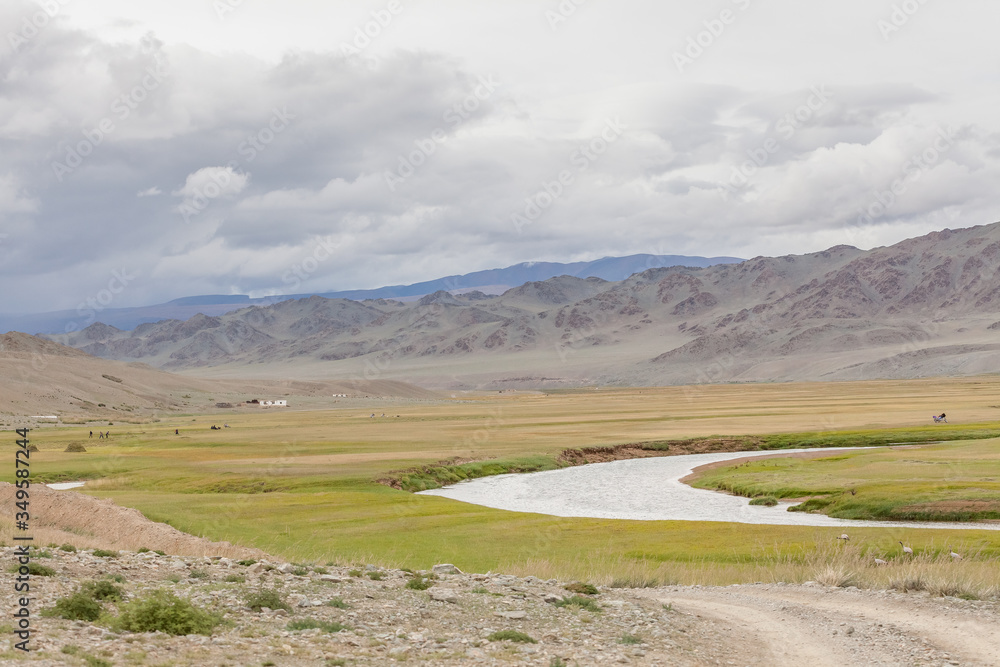 Fototapeta premium Altai Tavan Bogd National Park in Bayar-Ulgii, Mongolia.