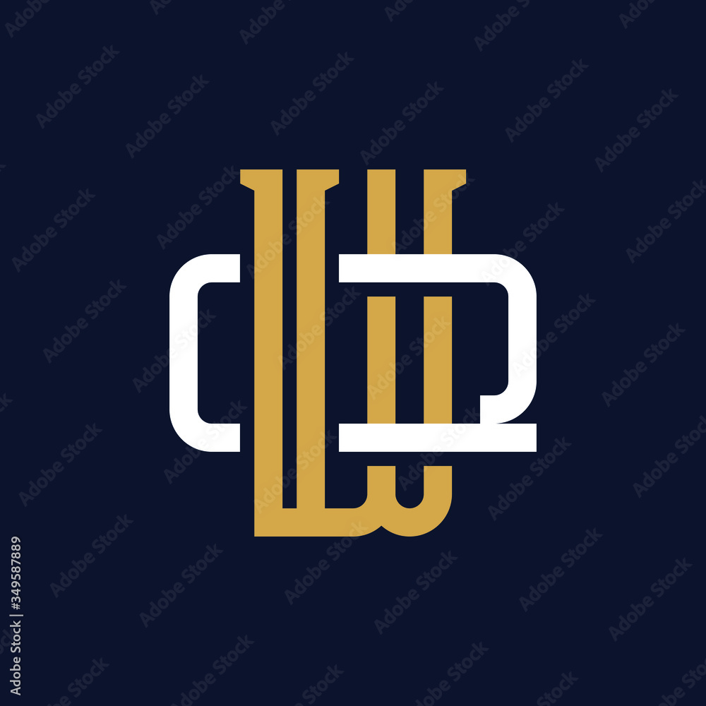 Initial Letter WQ QW Monogram Logo Design Initial Letter WQ QW Monogram Logo Design