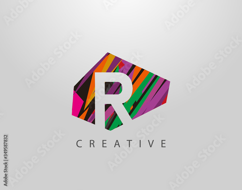 Creative Letter R Logo. Abstract R letter design, made of various Strips shapes in color. Free Download Creative Letter R Logo. Abstract R letter design, made of various Strips shapes in color. - GFXLoad