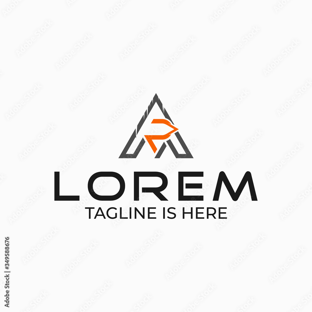 Shipping service logo design. Monogram logo design letter AR. Shipping service logo design. Monogram logo design letter AR.