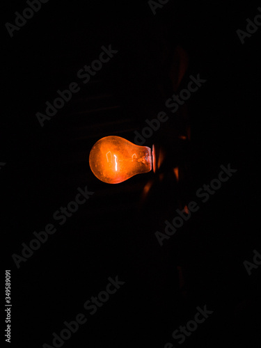 light bulb on black photo