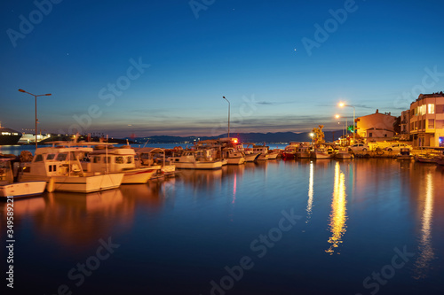 Night View of the marina in Cesme