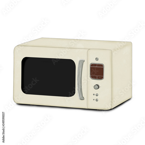 Microwave for design. Illustration on a white background.