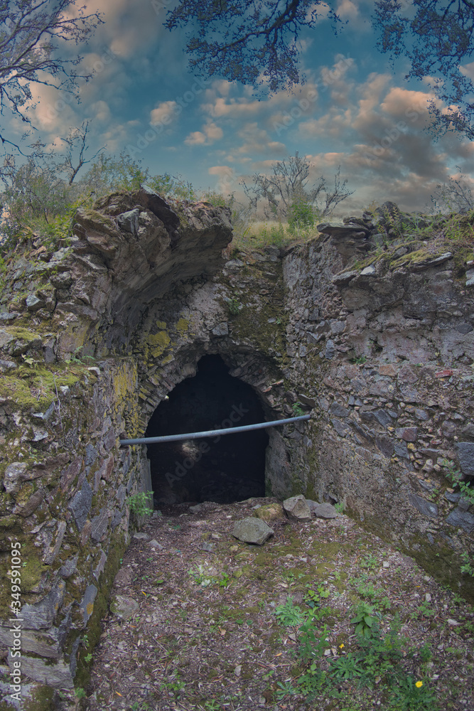 The ruins of the ancient city of Santa Cristina D'Aspromonte, totally destroyed in the big earthquake of 1783.