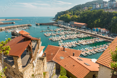 Elevated view of the port of Mutriku