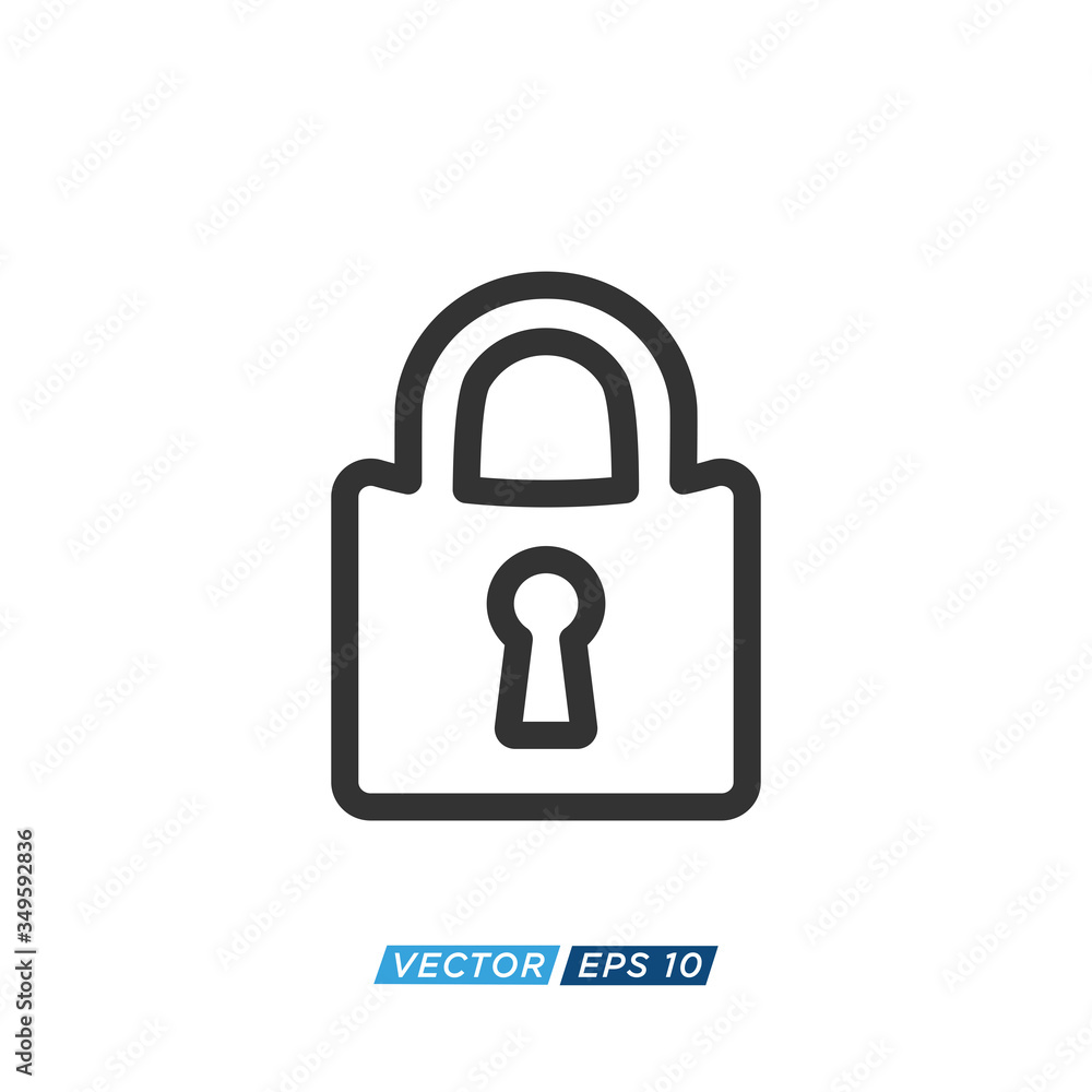 Padlock Secure Icon Design Vector Padlock Secure Icon Design Vector
