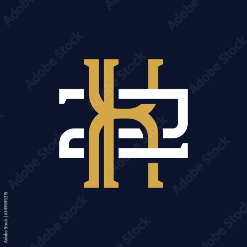 Initial Letter XZ ZX Monogram Logo Design