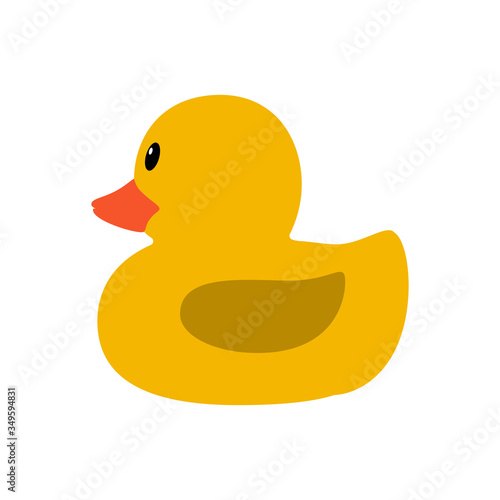 Isolated rubber duck vector illustration on white